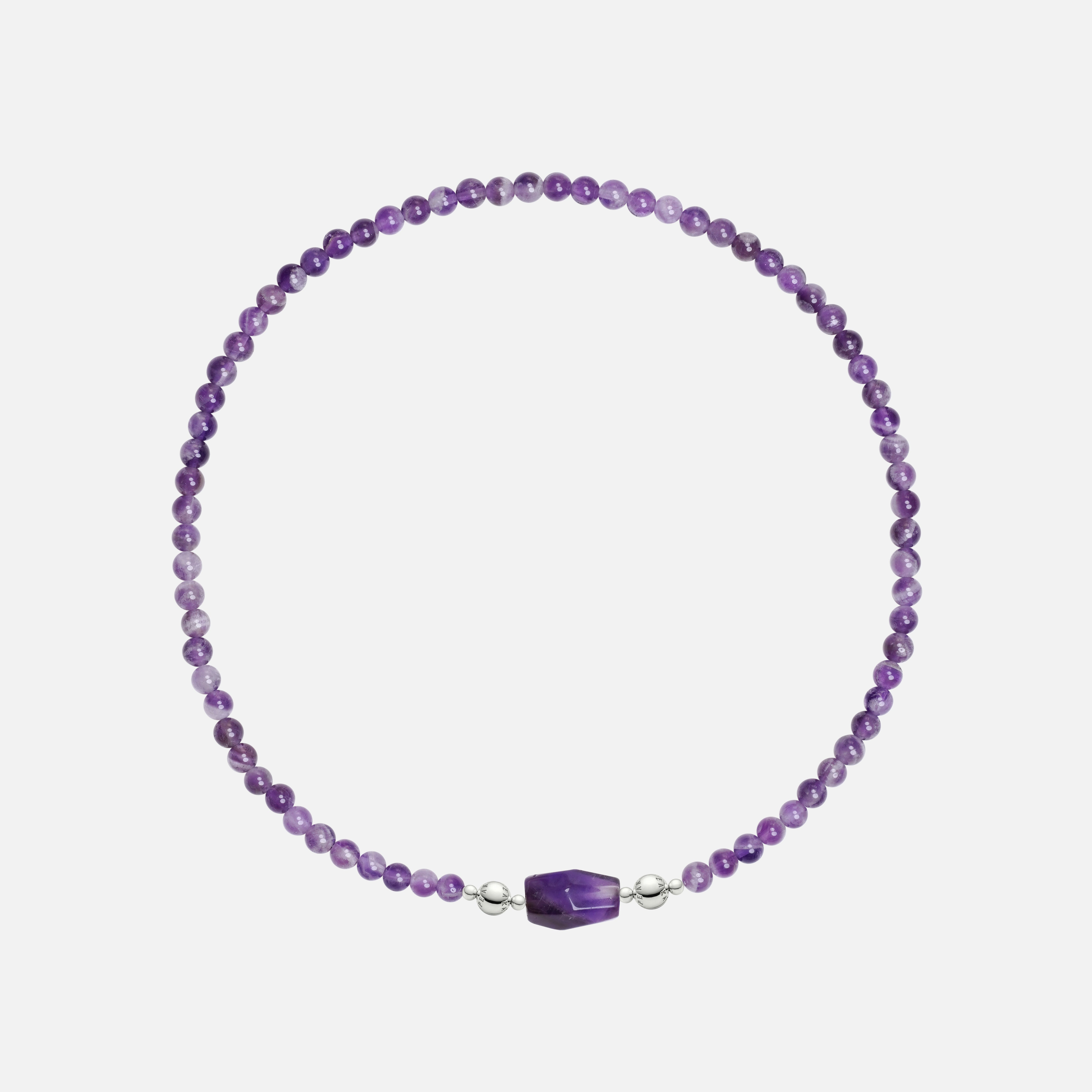 Deep Amethyst Charm & Amethyst Necklace