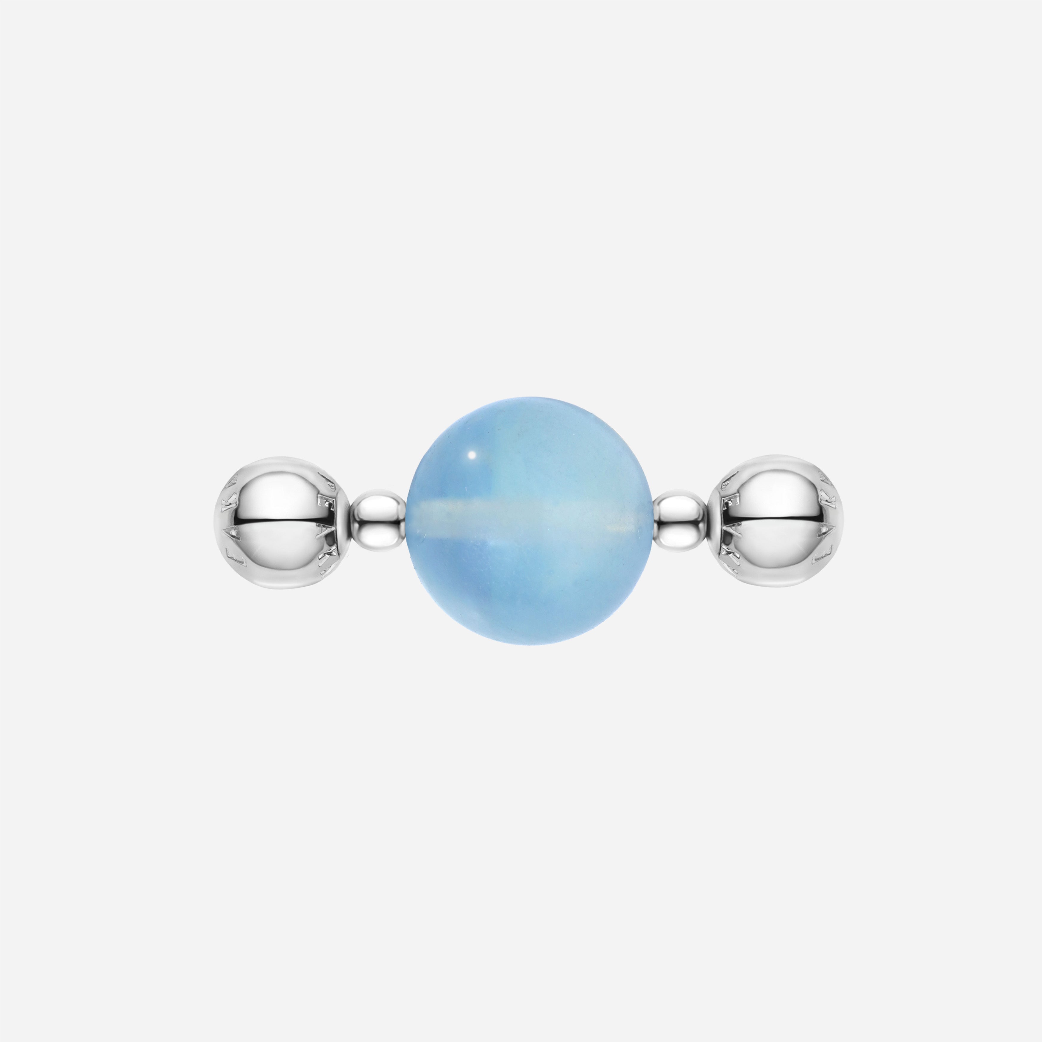 Rounded Iced Blue Aquamarine Charm