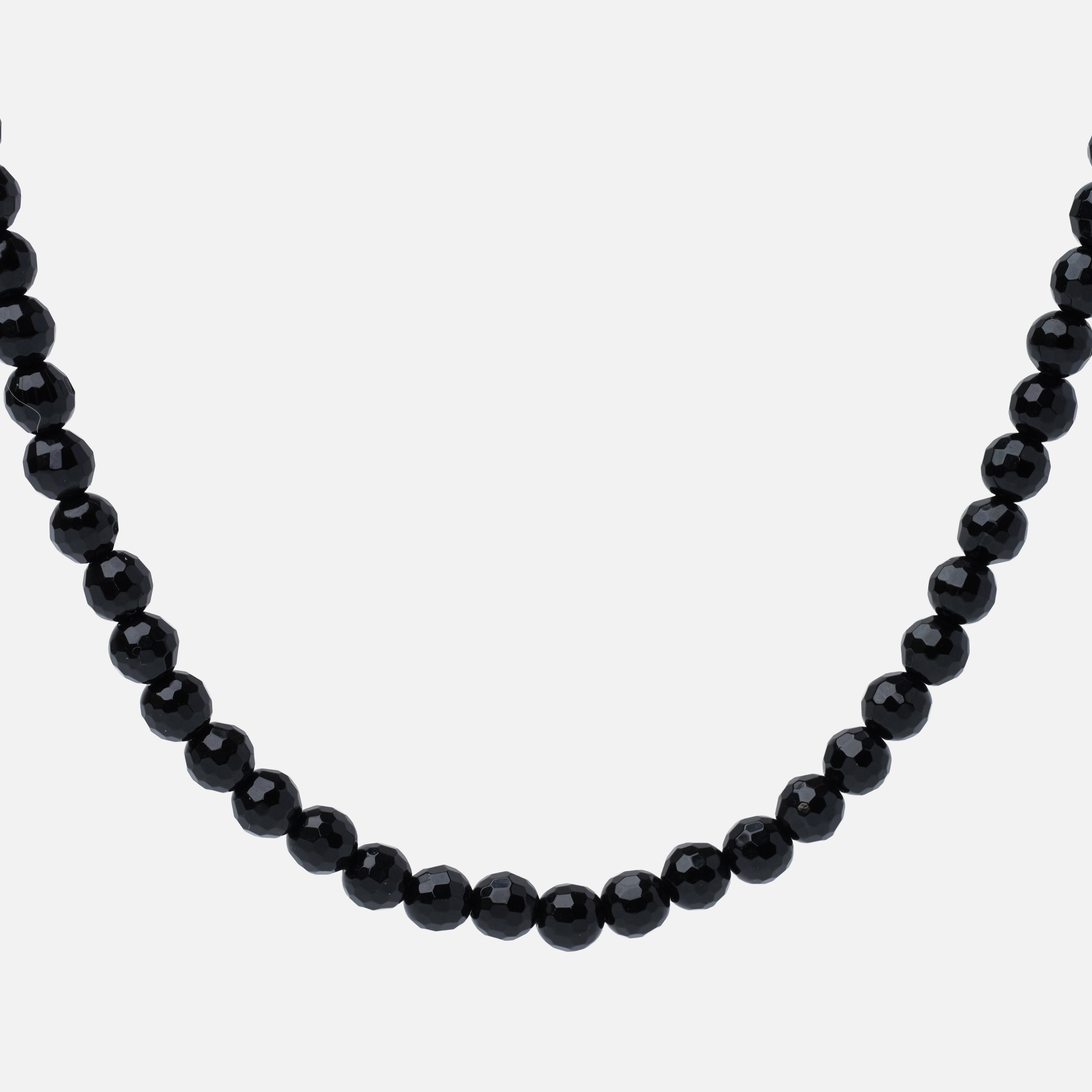 Faceted Black Onyx Neckalce