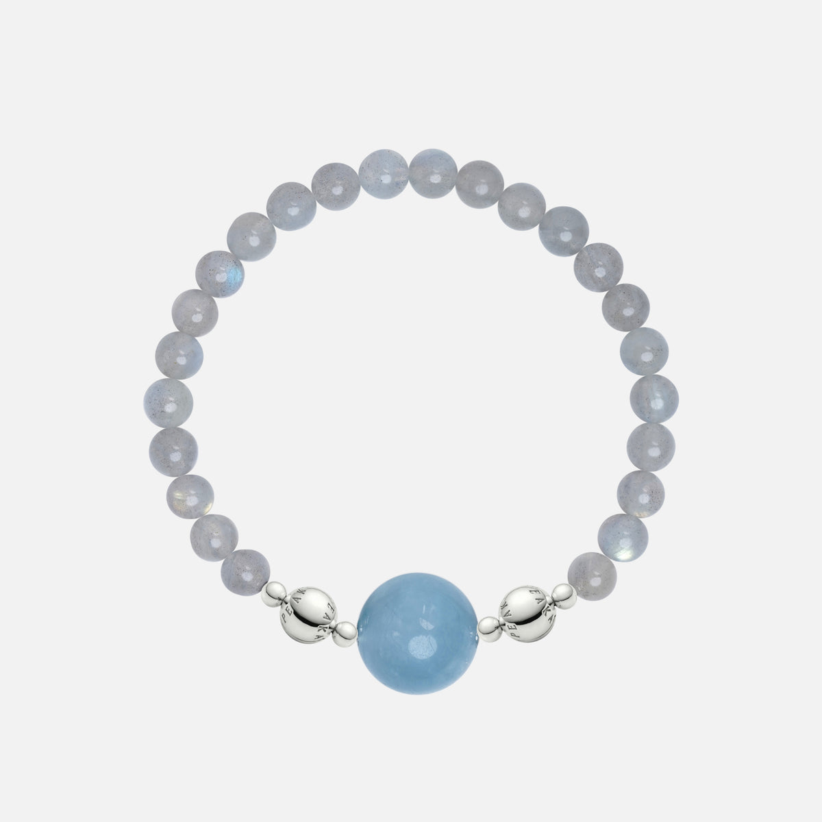 Aquamarine Charm & Moonstone Bracelet