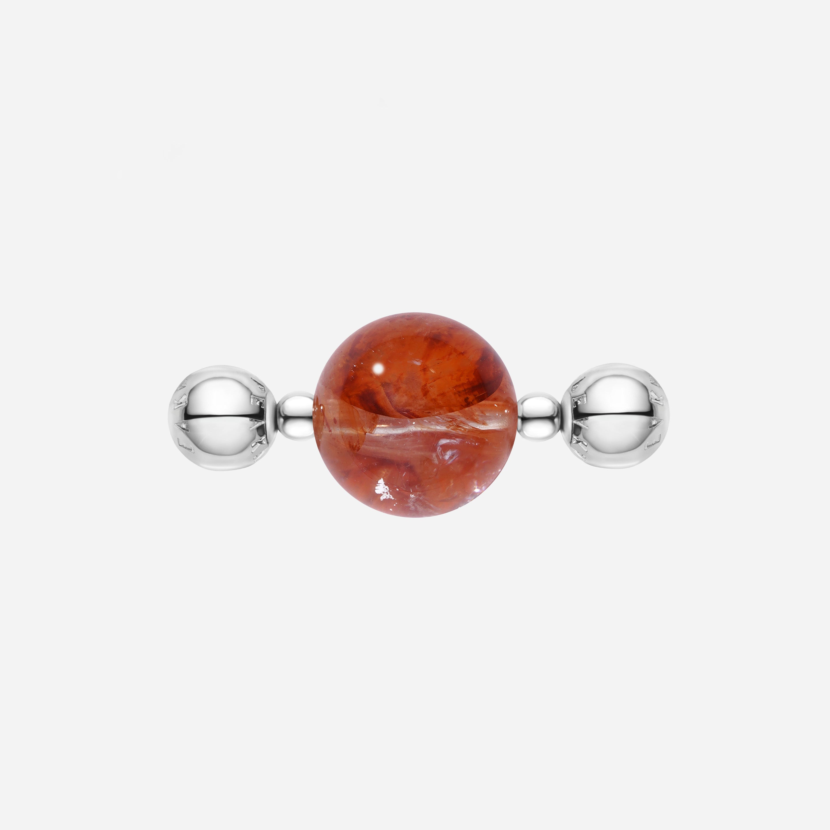 Rounded Red Hematoid Quartz Charm