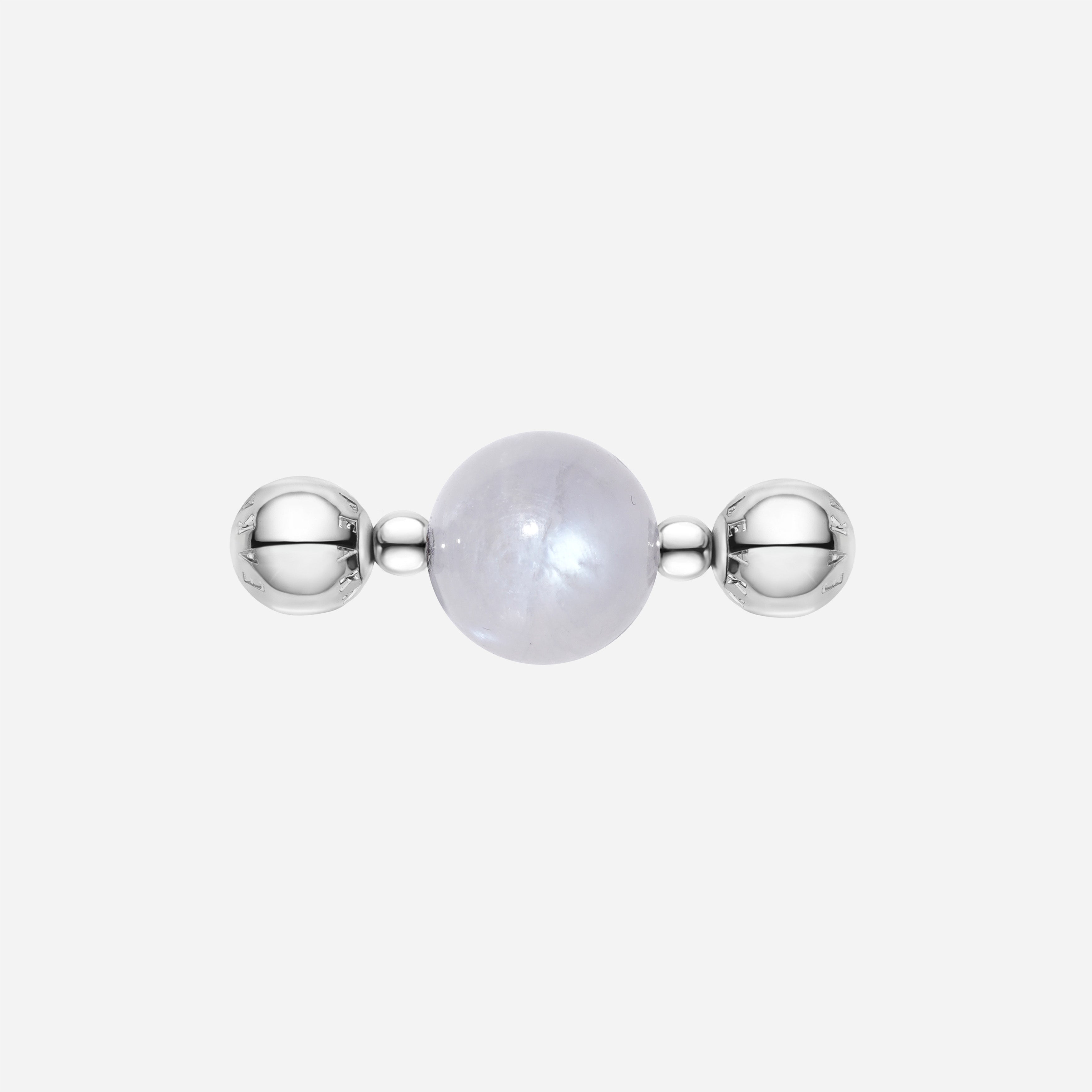Rounded White Moonstone Charm