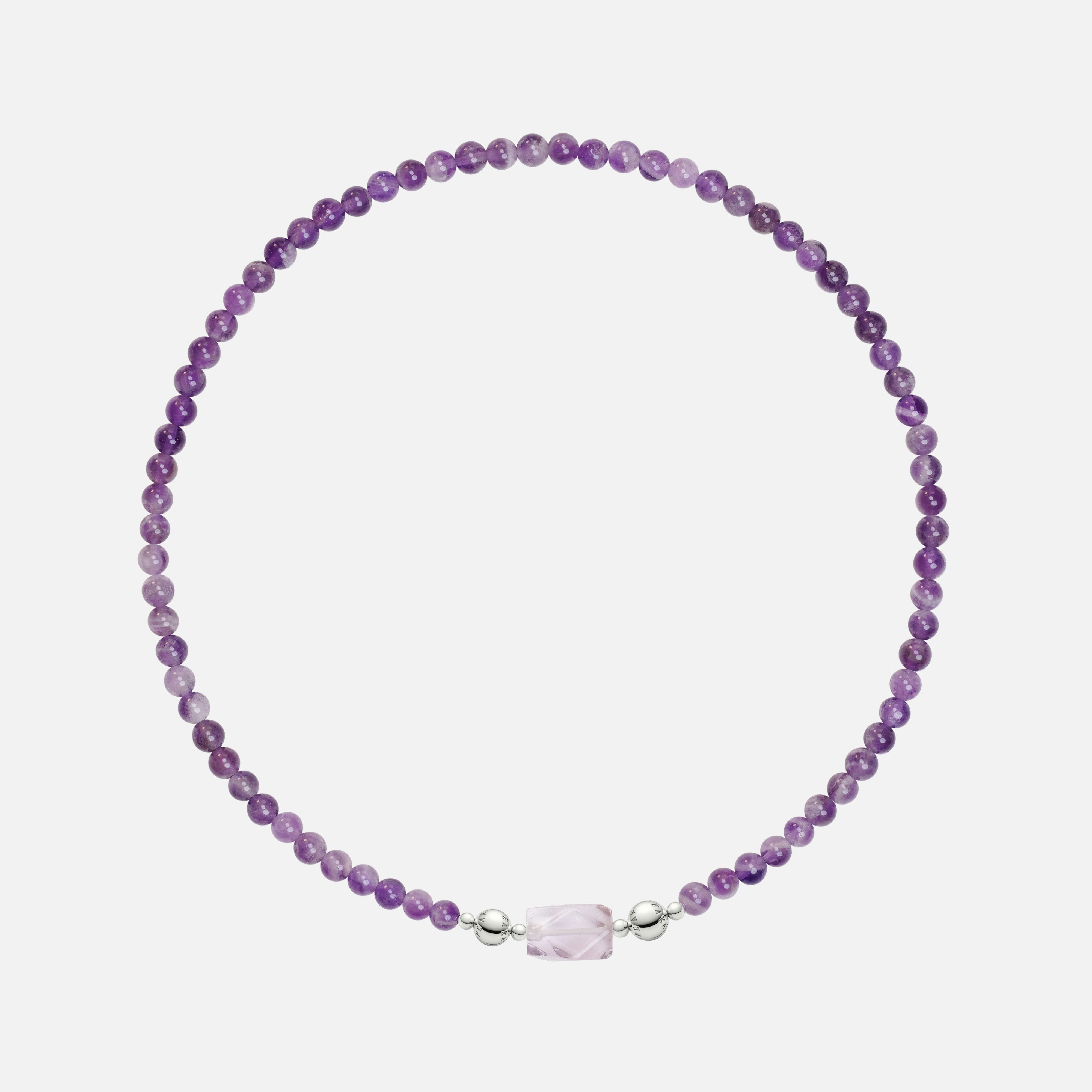 Bright Amethyst Charm & Amethyst Necklace
