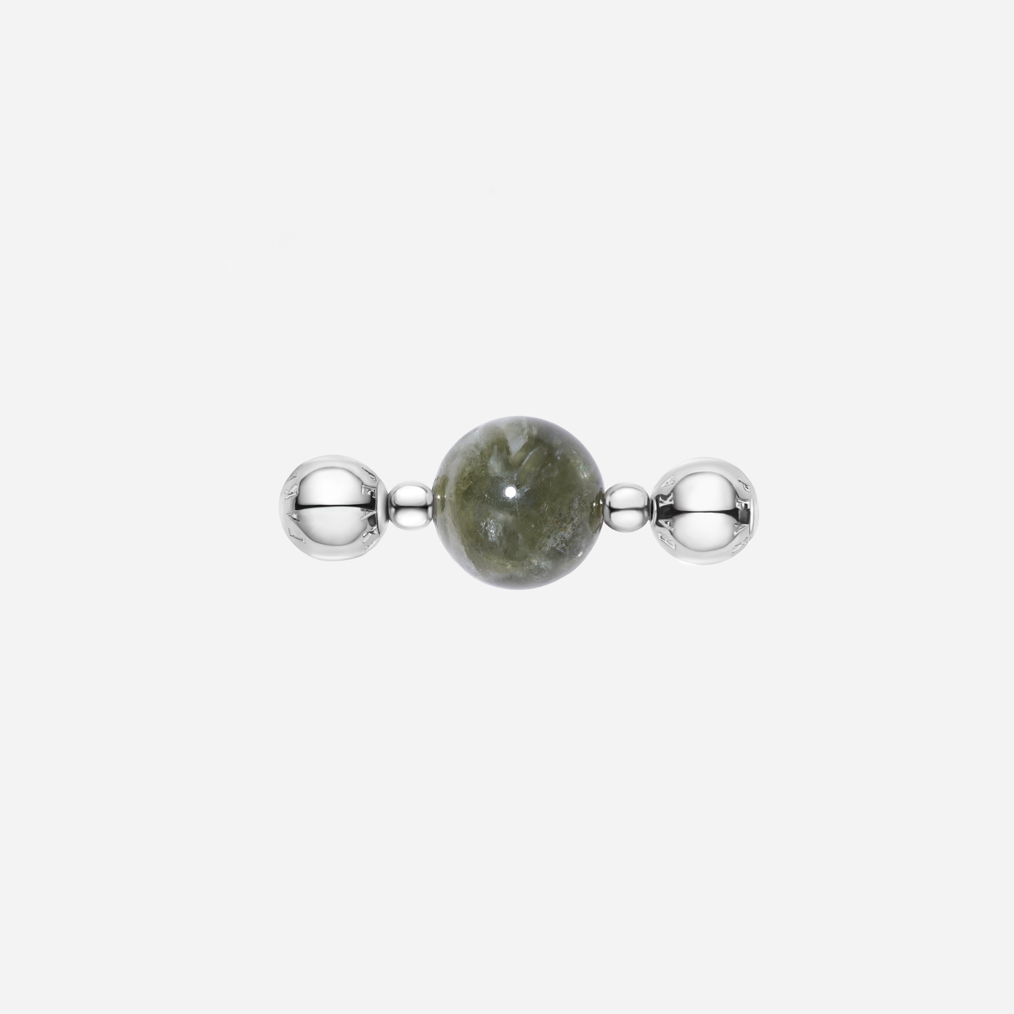 Rounded Green Rutilated Quartz Charm